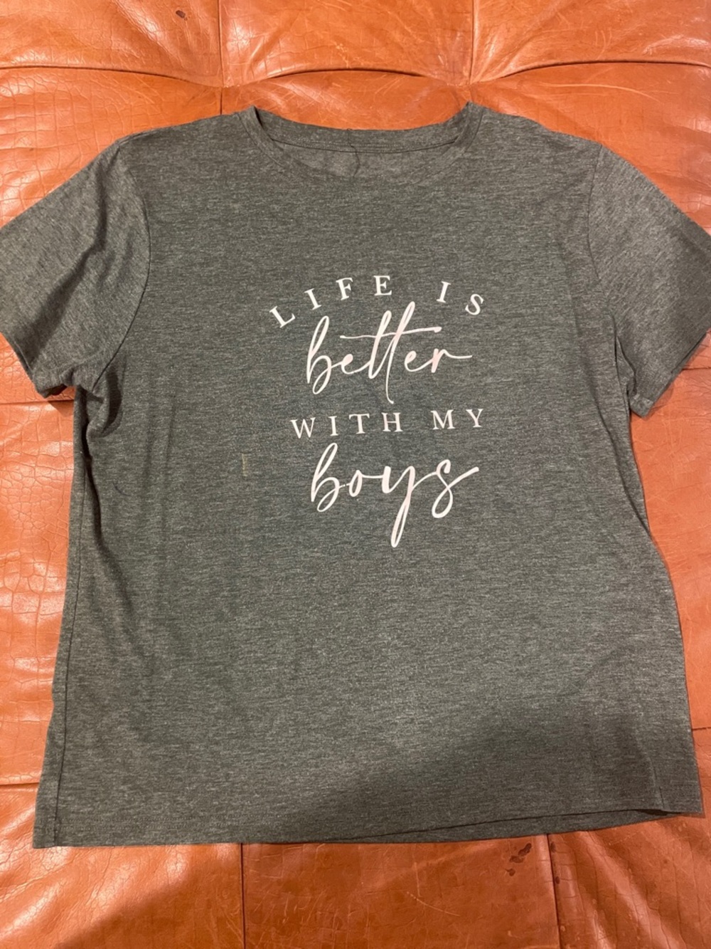 SHEIN Green Graphic Tee with White Script